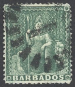 Barbados Sc# 13 Used 1861 ½p Britannia