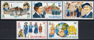 Isle of Man SC#276-280 75th Ann Girl Guides (1985) MNH