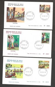 1970 Mali Boy Scouts FDC flag rope bridge Bamako