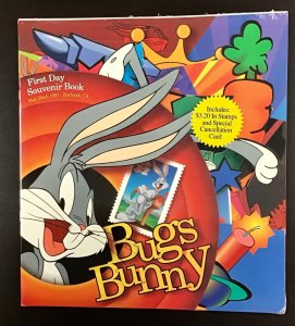 3137  Bugs Bunny First Day Souvenir Book MNH 32 c with special cancellation card