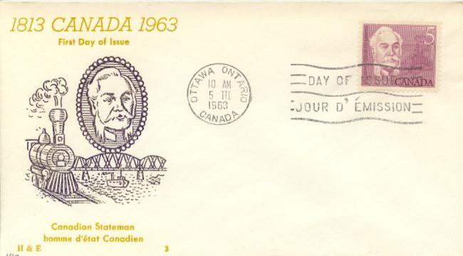 1961 Canada Gzowski (410) - H&E Cachet