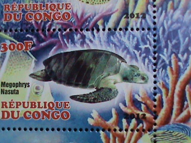 ​CONGO STAMP-2012- WORLD FAMOUS LOVELY TURTLES -MNH S/S SHEET VERY FINE