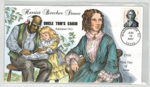 2007 COLLINS HANDPAINTED 75c HARRIET BEECHER STOWE & UNCLE TOM'S CABIN SCENE