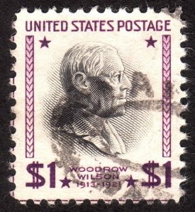 1938, US $1, Woodrow Wilson, Used, Sc 832