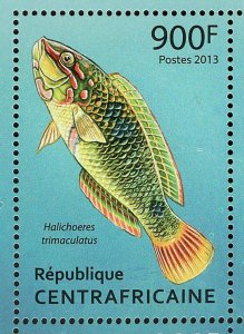 Tropical Fishes Stamp Halichoeres Trimaculatus Stethojulis Casturi S/S MNH #4196 