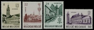 Belgium 1178-81 MNH Architecture, Affigem Abbey, Averbode, Chimay, Rochefort