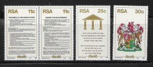 South Africa 1984 New Constitution Sc 638-641 MNH A260