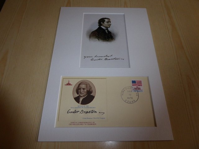 Carter Braxton photograph and 1976 USA Declaration of Independence Cover