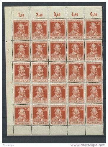 Germany 1947 (2) Sheets of 25 stamps Mi  963-4 MNH Henrich von Stephen Cv 15euro
