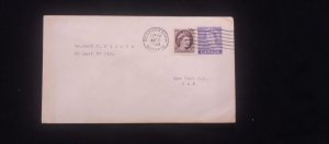 C) 1963. CANADA. AIRMAIL ENVELOPE SENT TO USA. DOUBLE STAMP XF