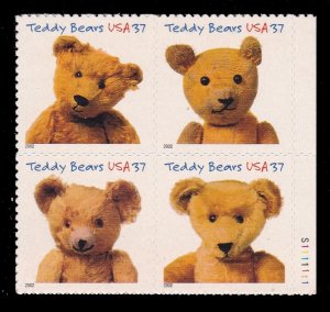 US 3653-3656, MNH Block of 4 - Teddy Bears