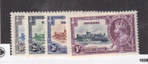 NIGERIA # 34-37 VF-MLH KGV SILVER JUBILEES (REF4444)