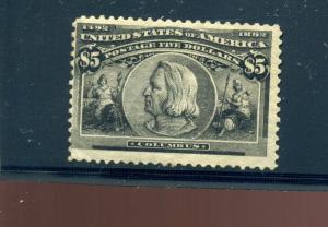 Scott 245 Columbian Mint Hi Value Stamp  (Stock 245-6)