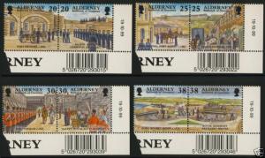 Alderney 135a-41a MNH Soldiers, Horses, Artillery, Guns