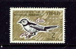 French New Hebrides 121 MNH 1963 Bird