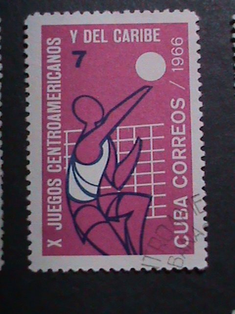 ​CUBA-1966-SC#1111-7 VERY OLD CUBA STAMPS-10TH CENTRAL AMERICA GAMES USED-VF
