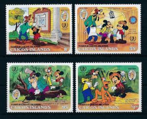 [22178] Caicos Islands 1985 Disney Characters, 150th Birthday Mark Twain MNH