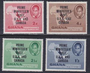 Ghana # 28-31, Prime Ministers Visit to U.S. LH, 1/3 Cat