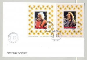 Mongolia #2327, 2328, 2329a-i Jerry Garcia, Music 11v S/S on 6 FDC