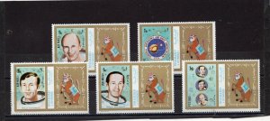 SHARJAH 1972 SPACE RESEARCH APOLLO XVII SET OF 5 STAMPS PERF. MNH