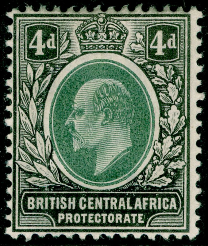 NYASALAND PROTECTORATE SG61, 4d grey-green & black, M MINT. WMK CA