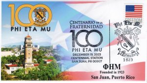 23-282, 2023, Phi Eta Mu Fraternity, Event Cover, Pictorial Postmark, 100 years