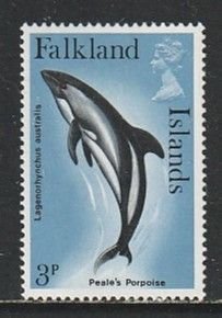 1980 Falkland Islands - Sc 298 - MH VF - 1 single - Peale's porpoise