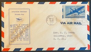 AIR MAIL 30¢ TRANSPORT PLANE #C30 SEP 25 1941 KANSAS CITY MO FIRST DAY COVER BX6