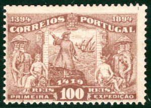 PORTUGAL Stamp Scott.105 100r Prince Henry (1894) SHIPS Mint Cat $37+ GGREEN54