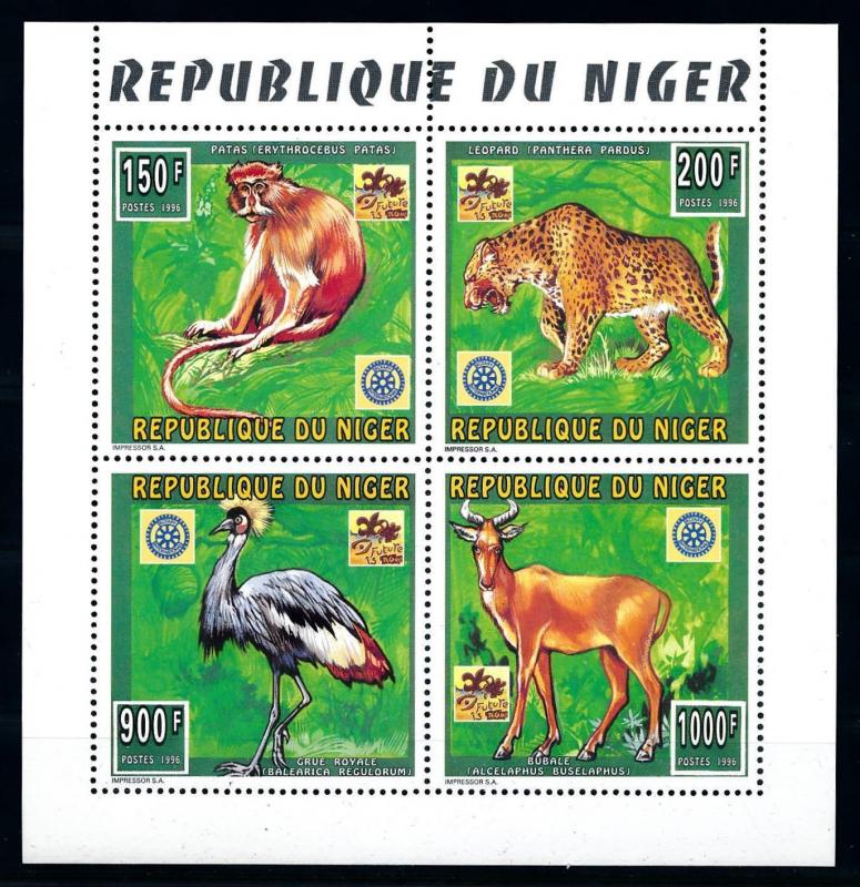 [76540] Niger 1996 World Jamboree Scouting Wild Life Leopard Mini Sheet MNH