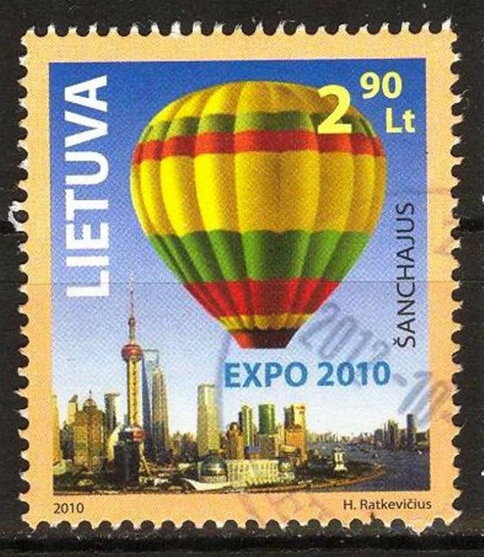 Lithuania 2010 Balloons World Exhibition EXPO 2010 Schanghai Mi. 1036 Used
