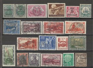 COLLECTION LOT # 5013 GERMAN TERRITORIES 20 STAMPS 1920+ CV+$18