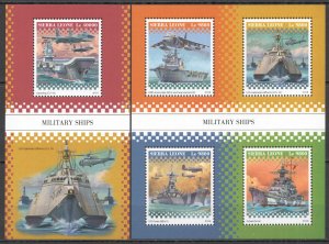 HM1618 2018 SIERRA LEONE MILITARY SHIPS WORLD WAR TRANSPORT #10459-2+BL1598 MNH