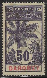 Dahomey #27 (1906), postally used single, cat. $20.00
