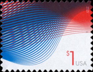 4953 $1 Patriotic Wave Single
