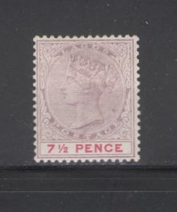 Lagos 1894 Queen Victoria 7 1/2p Scott # 29 MH