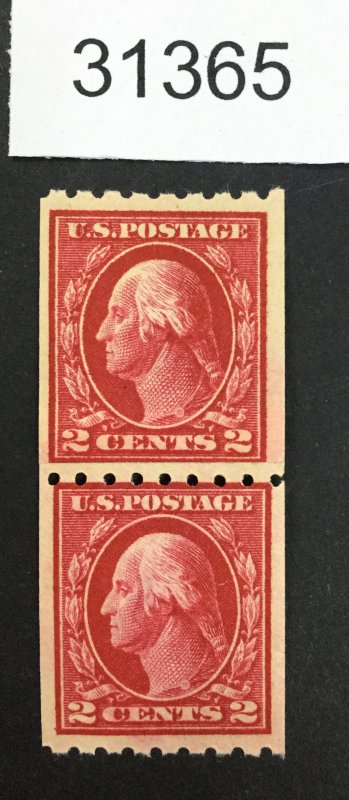 US STAMPS #411 MINT OG NH PAIR PASTE-UP LOT #31365