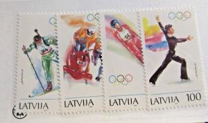 LATVIA Sc# 356 357 358 359 ** MNH , Olympic postage stamps, fine +