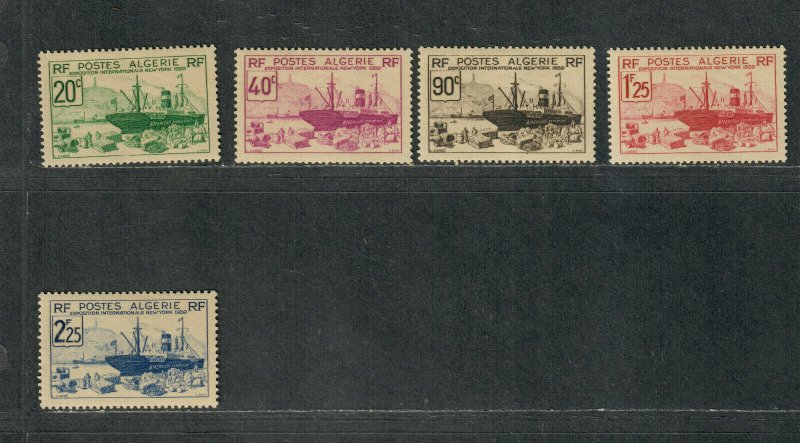 Algeria Sc#126-130 M/H, Cv. $23.90