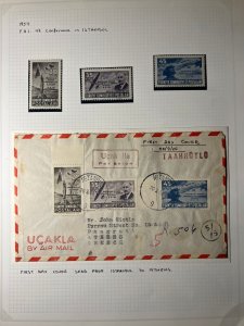 1954 Turkey Airmail First Day Cover FDC Istanbul to Athens Greece