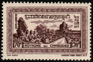 ✔️ CAMBODIA 1954 - TEMPLE ANGKOR THOM EAST GATE - SC. 23 MNH ** [1KH036]