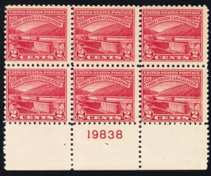 681, Mint NH 2¢ Plate Block CV $20.00