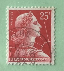 France 1959 Scott 756 used - 25fr,  Marianne