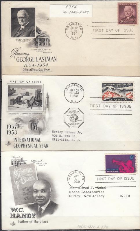 USA -  Four FDC collection lot-1 - (1407)