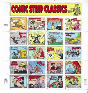 US#3000  32c Comic Strip Classics sheet of 20 (MNH) CV $13.00