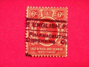 KENYA UGANDA AND TANGANYIKA, 1912, British East Africa, used 6c. red, King Ge...