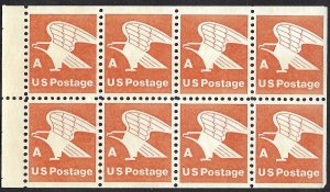 United States 1736a A (15¢) Stylized Eagle (1978). Booklet pane of 8. MNH