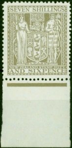 New Zealand 1950 7s6d Olive-Grey SGF198 V.F MNH