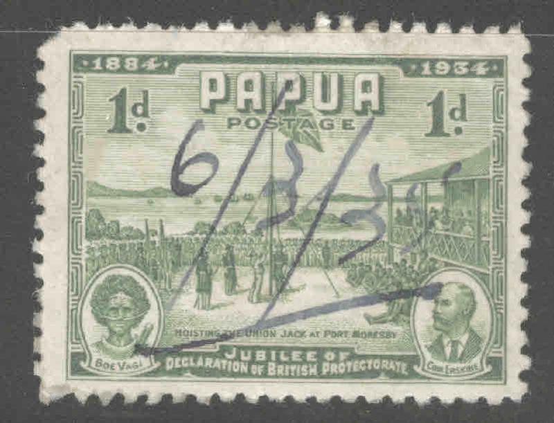 Papua Scott 110 Used manuscript date cancel on  1934 stamp