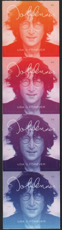 SC#5312-15 (55¢) Music Icons Series: John Lennon Strip of Four (2018) SA